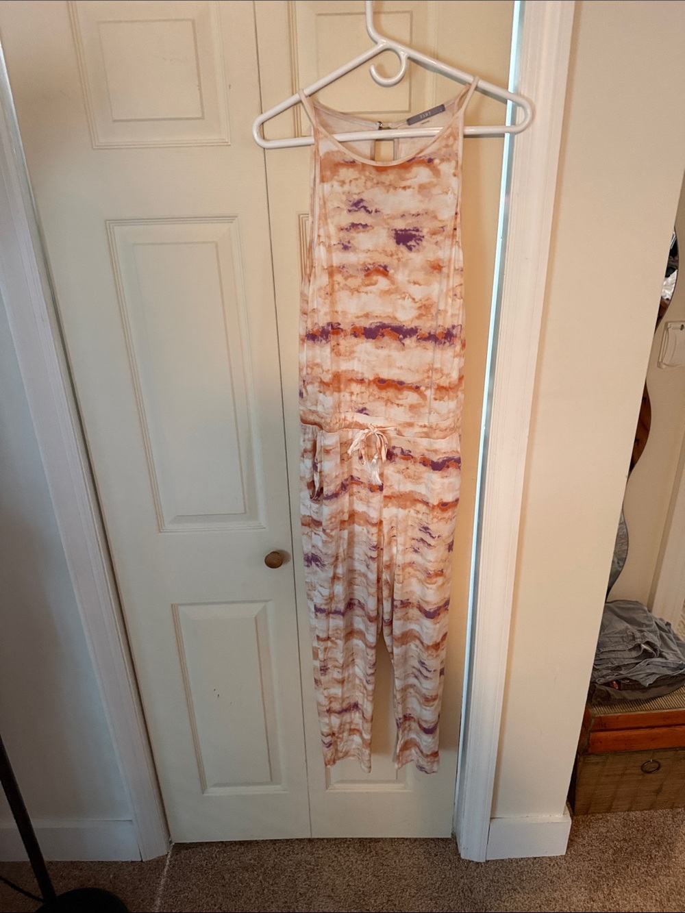Tart Cream, Orange & Purple Tie-Dye Jumpsuit